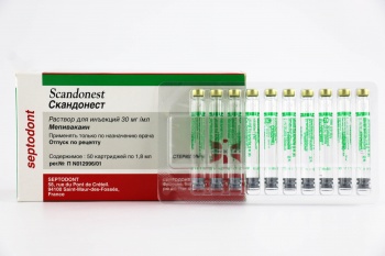 Скандонест (Scandonest) 3% - на основе мепивакаина, (50карп.х1.8мл.) 