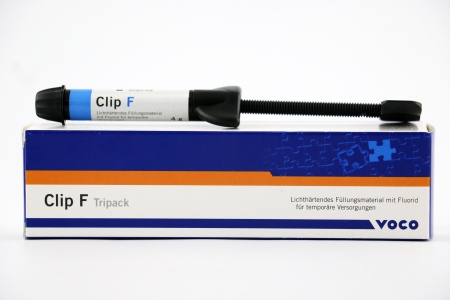 Клип Ф(Clip) - временный пломбировочный материал со фтором, (3 шприца х 4 г)